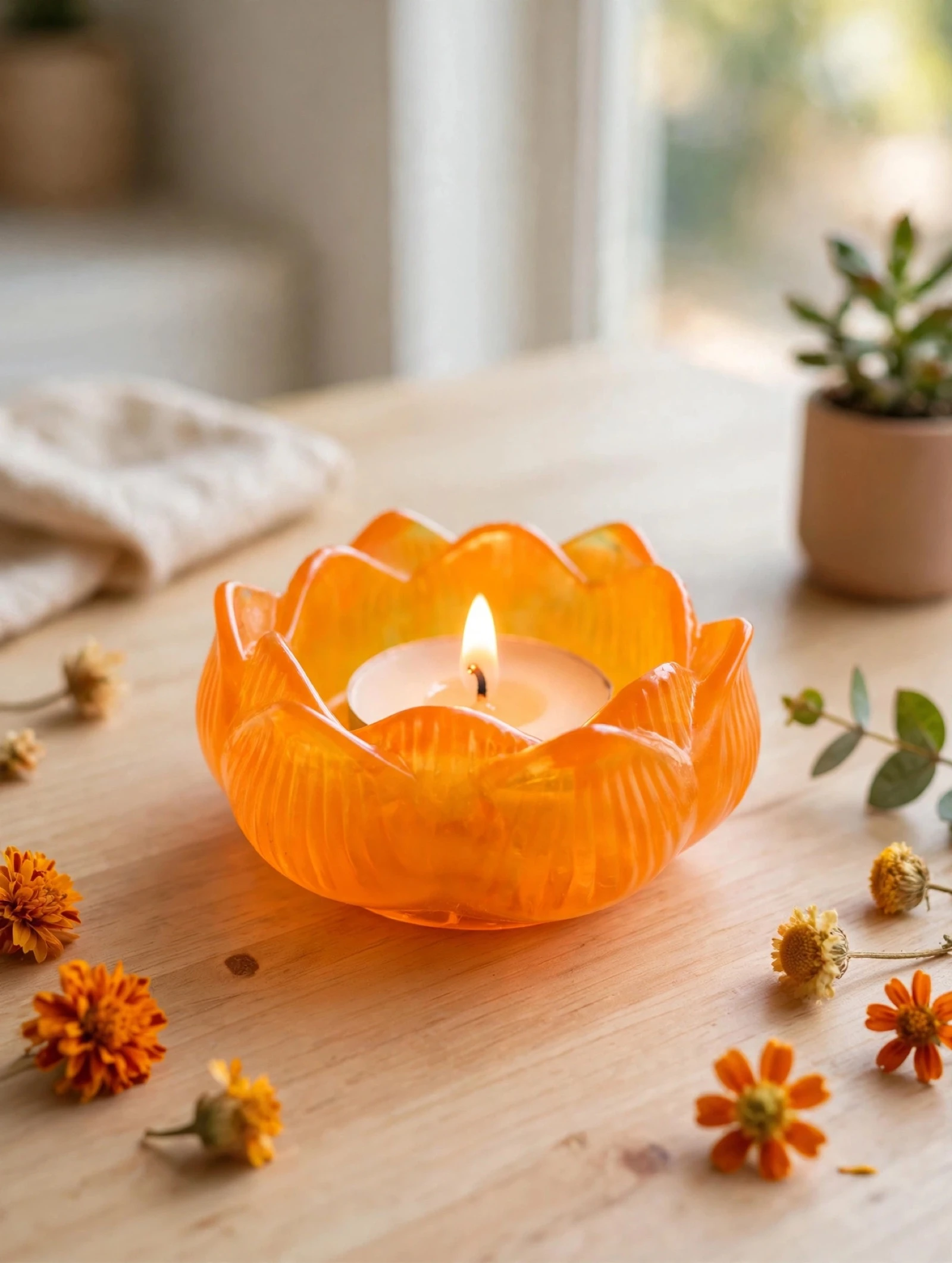 Bougeoir fleur 